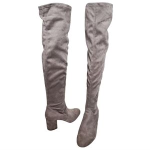 INC International concept Womens Rikkie over the knee suede tan boots size 9.5